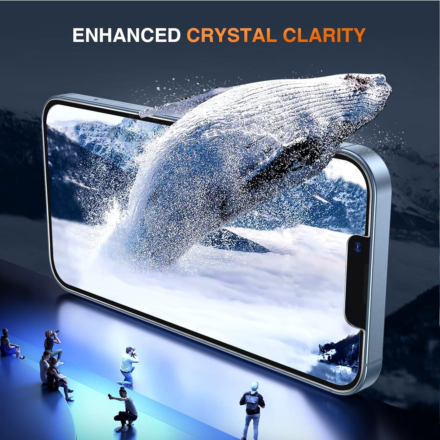 LK 3+3 Stück Hartglas und Kameraschutz für iPhone 13 Pro Max, kratzfest und blasenfrei, Ultra HD 9H Härtegrad