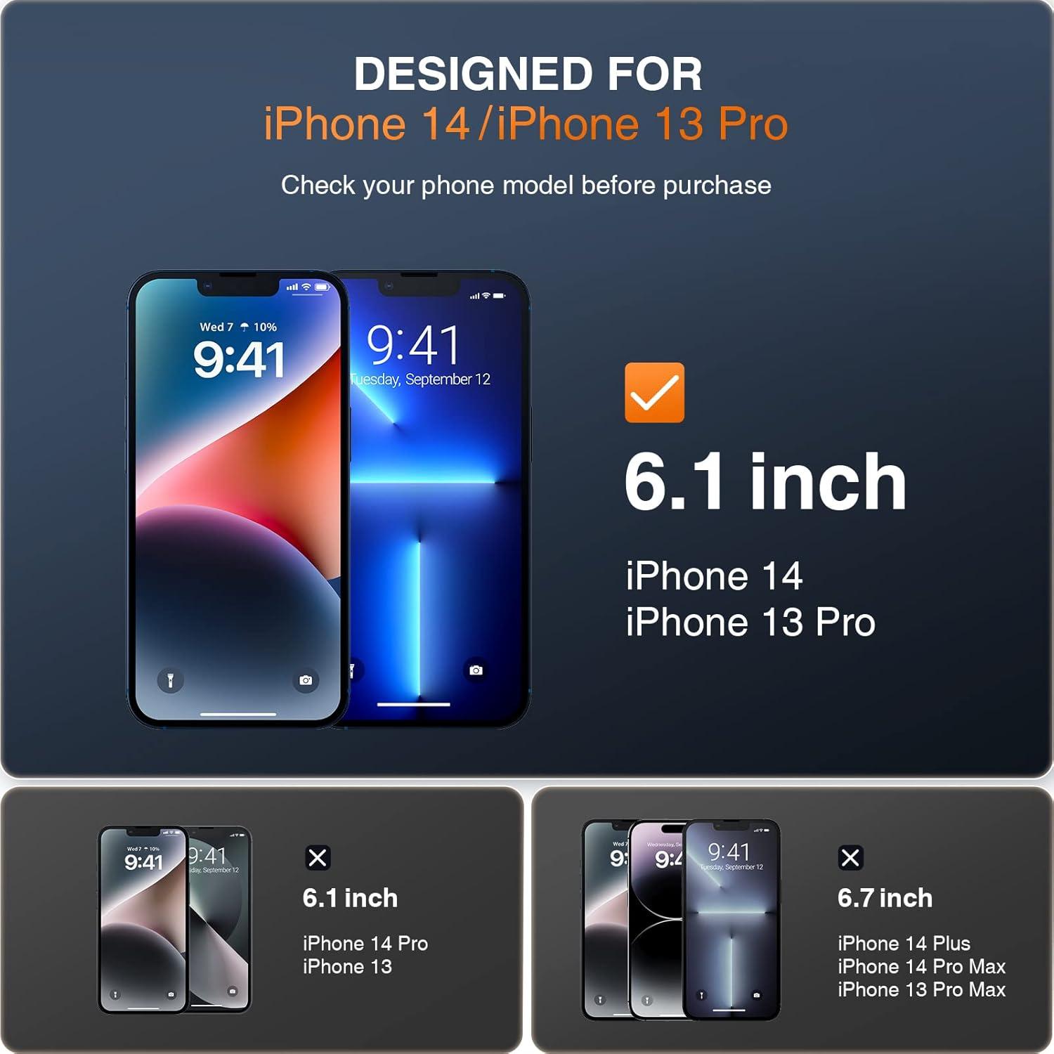 Panzer Schutz Glas Set für iPhone 13 Pro, 9H Härte, 3+3