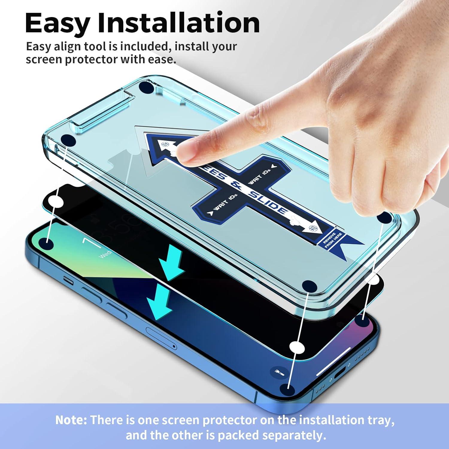 Sichtschutz Panzer Glasfolie iPhone 13 6.1 Kamera Blickschutz Folie