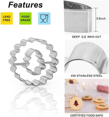 MIUTME Plätzchen Ausstecher Set 9-teilig Edelstahl
