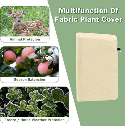 Winter Frost Protection Plant Cover Bag 120 x 180 cm Beige