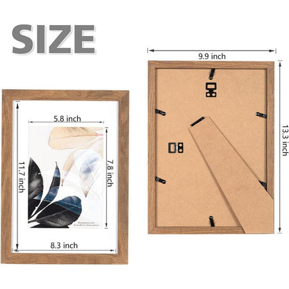 Bilderrahmen A4 Holzfarbe Plexiglas 3er Set Fotorahmen 21x30