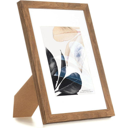 Bilderrahmen A4 Holzfarbe Plexiglas 3er Set Fotorahmen 21x30