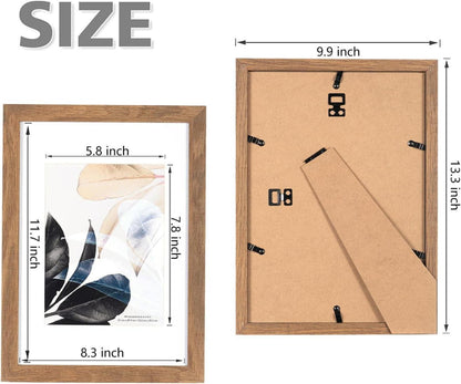 Bilderrahmen A4 Holzfarbe Plexiglas Posterrahmen Fotorahmen 3er Set