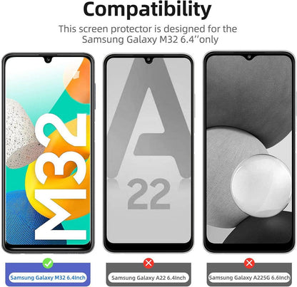 Panzer Schutz Glas Samsung Galaxy M32 5G 3 Stück 9H Härte