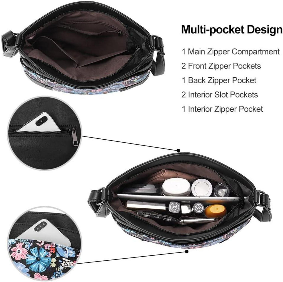 Umhängetasche Damen Klein Crossbody Clutch Handytasche Geldbörse