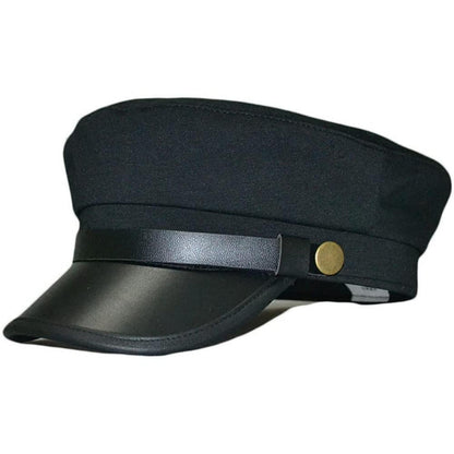 Retro Militärmütze Schwarz – Baumwolle, Medium