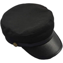Retro Militärmütze Schwarz – Baumwolle, Medium