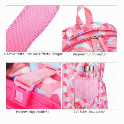 Rucksack mit Rollen für Kinder – Schultrolley Blau, Klasse 3-12
