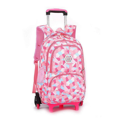 Rucksack mit Rollen für Kinder – Schultrolley Rosa, Klasse 3-12