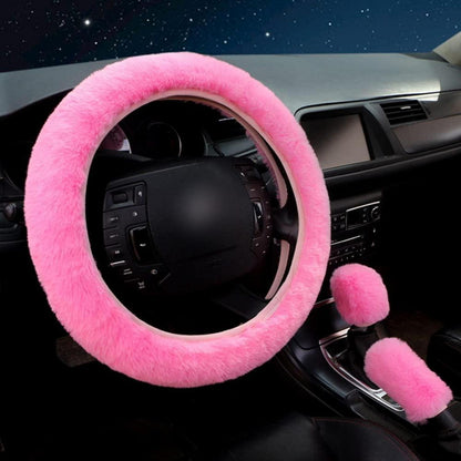 Plüsch Lenkradhülle 3er Set – Winter Komfort für Ihr Auto