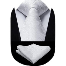 Herren Krawatten & Einstecktuch Set Paisley Einfarbig für Hochzeit