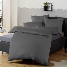 Bettwäsche-Set 155x220 Anthrazit Mikrofaser bügelfrei