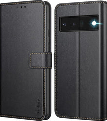 Handyhülle Google Pixel 6 Pro Leder Flipcase mit Kartenfächern