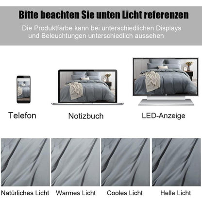 Soifox Bettwäsche Set 220x240 Grau Mikrofaser bügelfrei