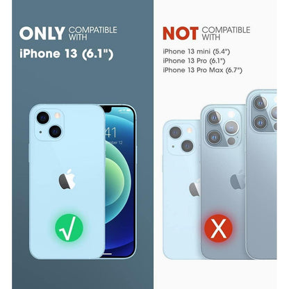 Schutzhülle iPhone 13 6,1 Zoll Ganzkörper Rugged Holster Blau