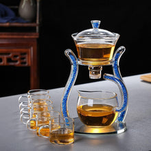 Glas-Teekanne Set mit Infusor & Rotation – Blau