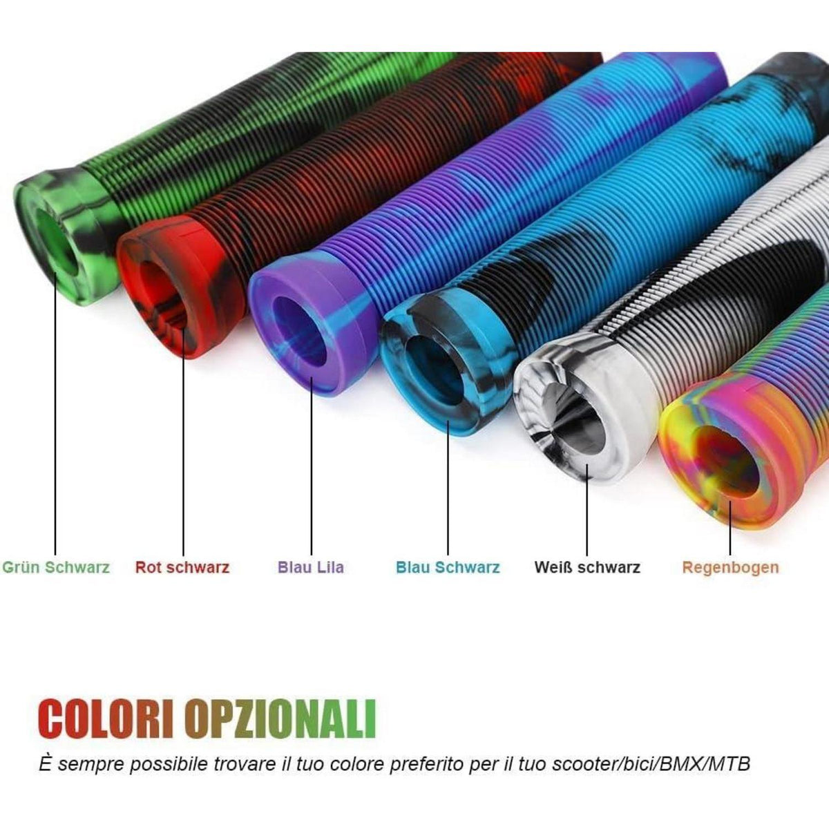 Stunt Scooter Griffe 145mm – Mixed Color, Weich & Komfortabel