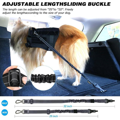 Hund Auto Sicherheitsgurt mit Bungee & 360° Drehklickverschluss