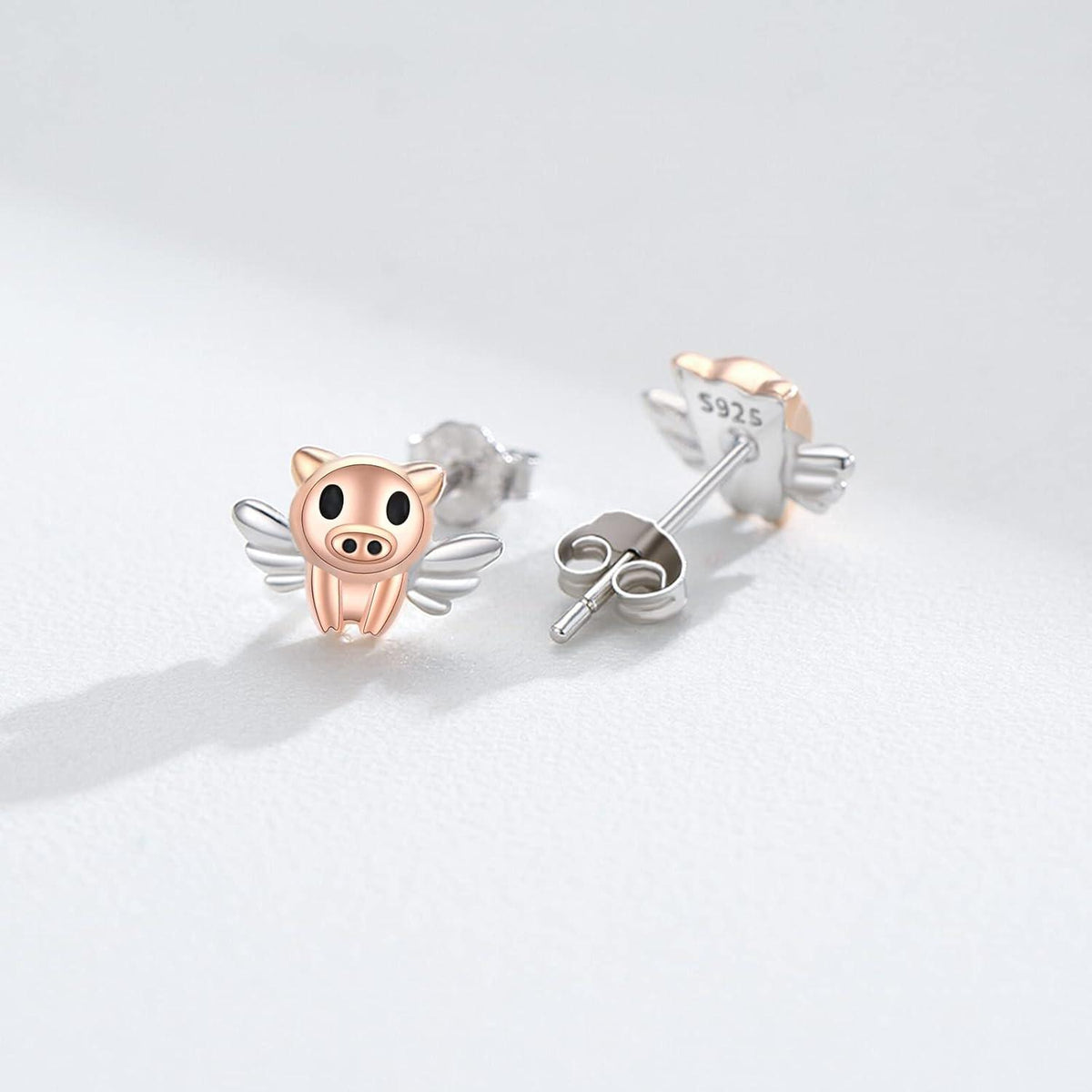 Schwein Ohrringe 925 Sterling Silber Hypoallergen Gold Silber Rose Klein