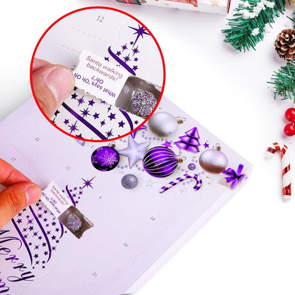 MJARTORIA Lila Herz Schmuck Adventskalender 2024 - DIY Perlen Set