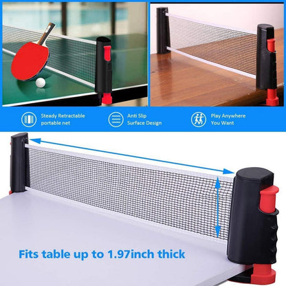 Tischtennisschläger Set Tischtennisnetz 2 Schläger 6 Bälle