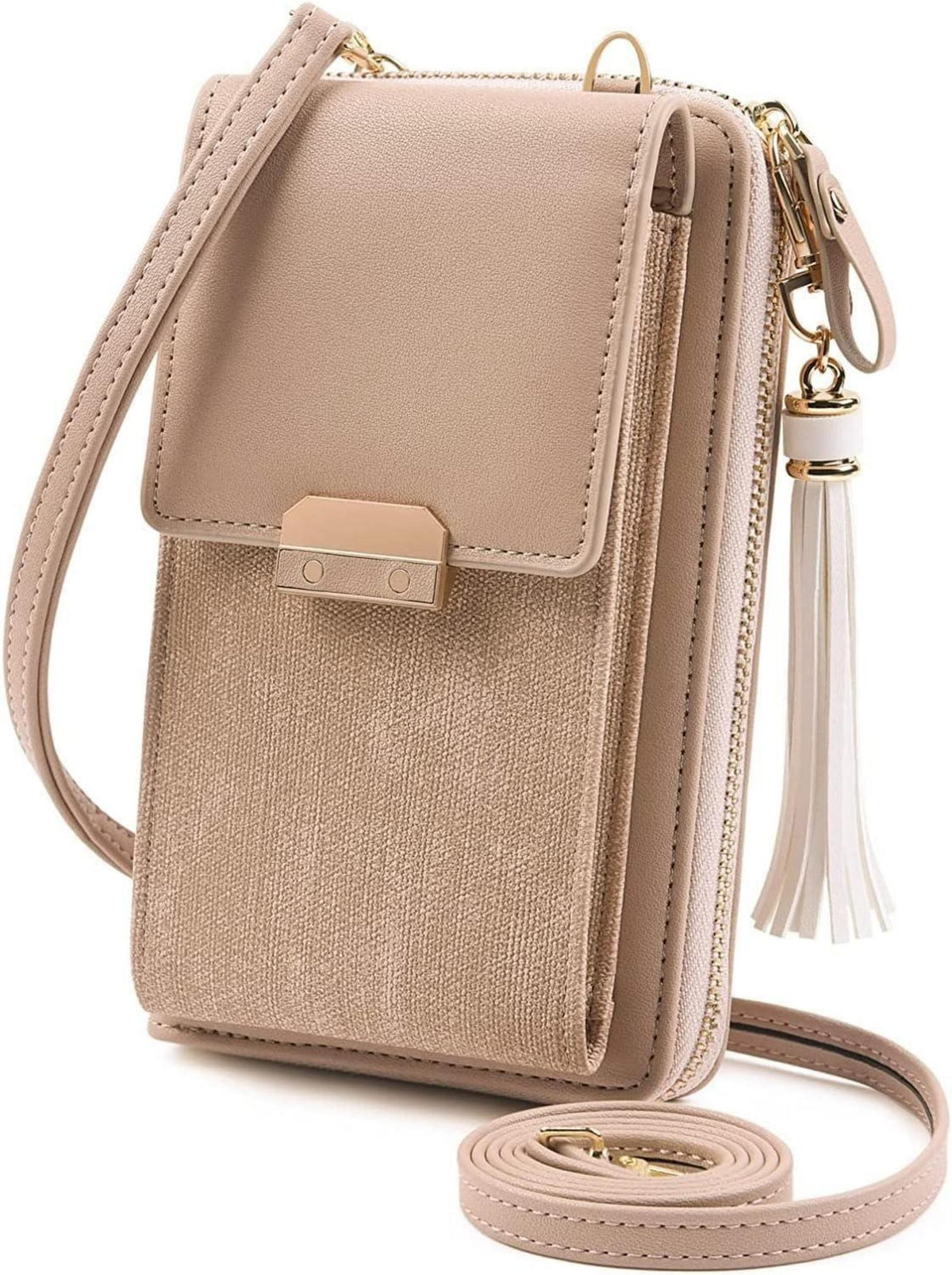 Damen PU Leder Umhängetasche Mini Crossbody Geldbörse Smartphonetasche