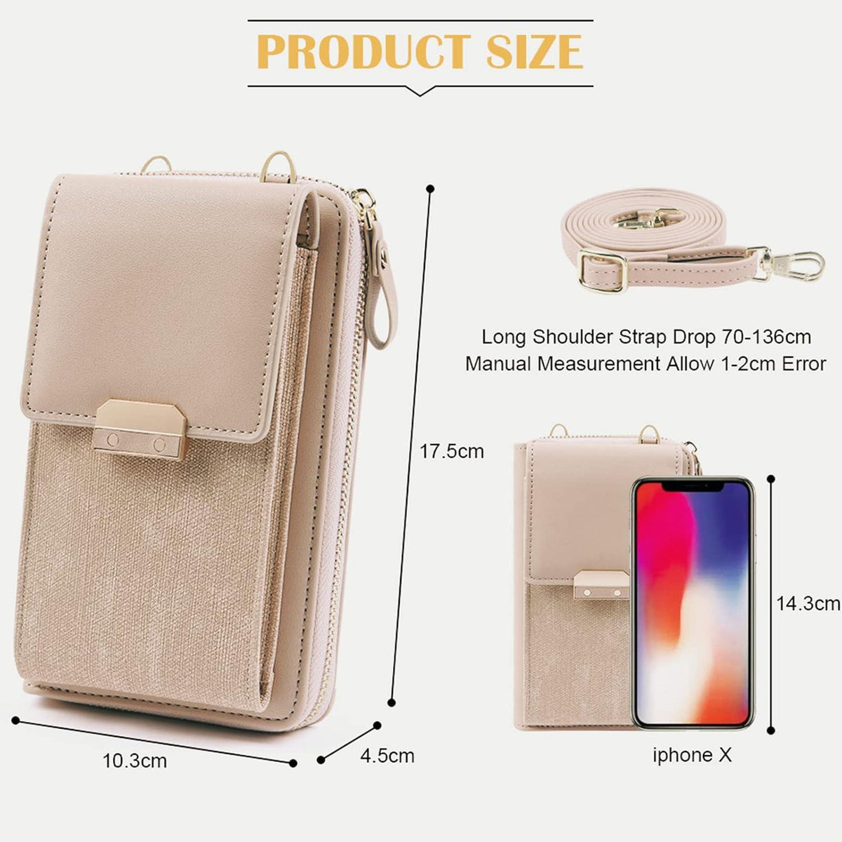 Damen PU Leder Umhängetasche mit Quaste - Mini Crossbody