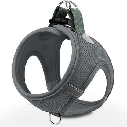Hundegeschirr Air-Mesh atmungsaktiv reflektierend Grau XS