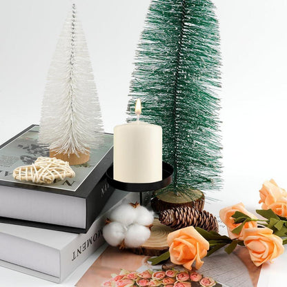 4er Set Kerzenhalter Adventskranz 6cm Metall Schwarz