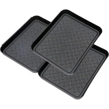 Schuhabtropfschale 3er Set Schwarz 35x27cm Kunststoffwanne