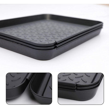 Schuhabtropfschale 3er Set Schwarz 35x27cm Kunststoffwanne