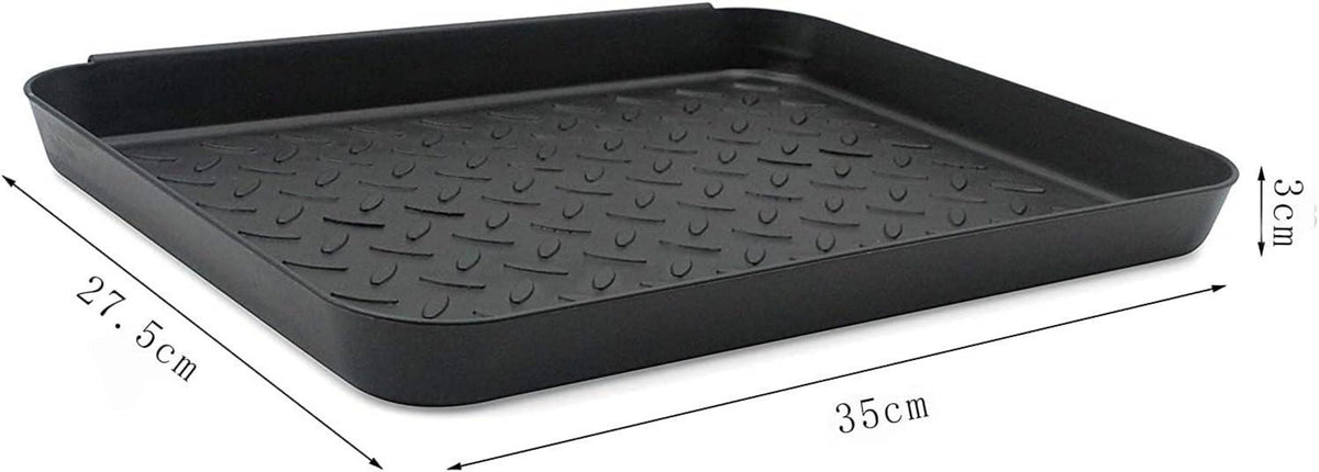 Schuhabtropfschale 3er Set Schwarz 35x27cm Kunststoffwanne