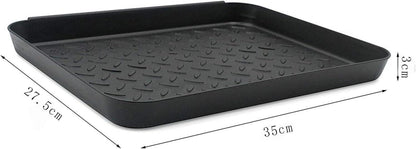 Schuhabtropfschale 3er Set Schwarz 35x27cm Kunststoffwanne