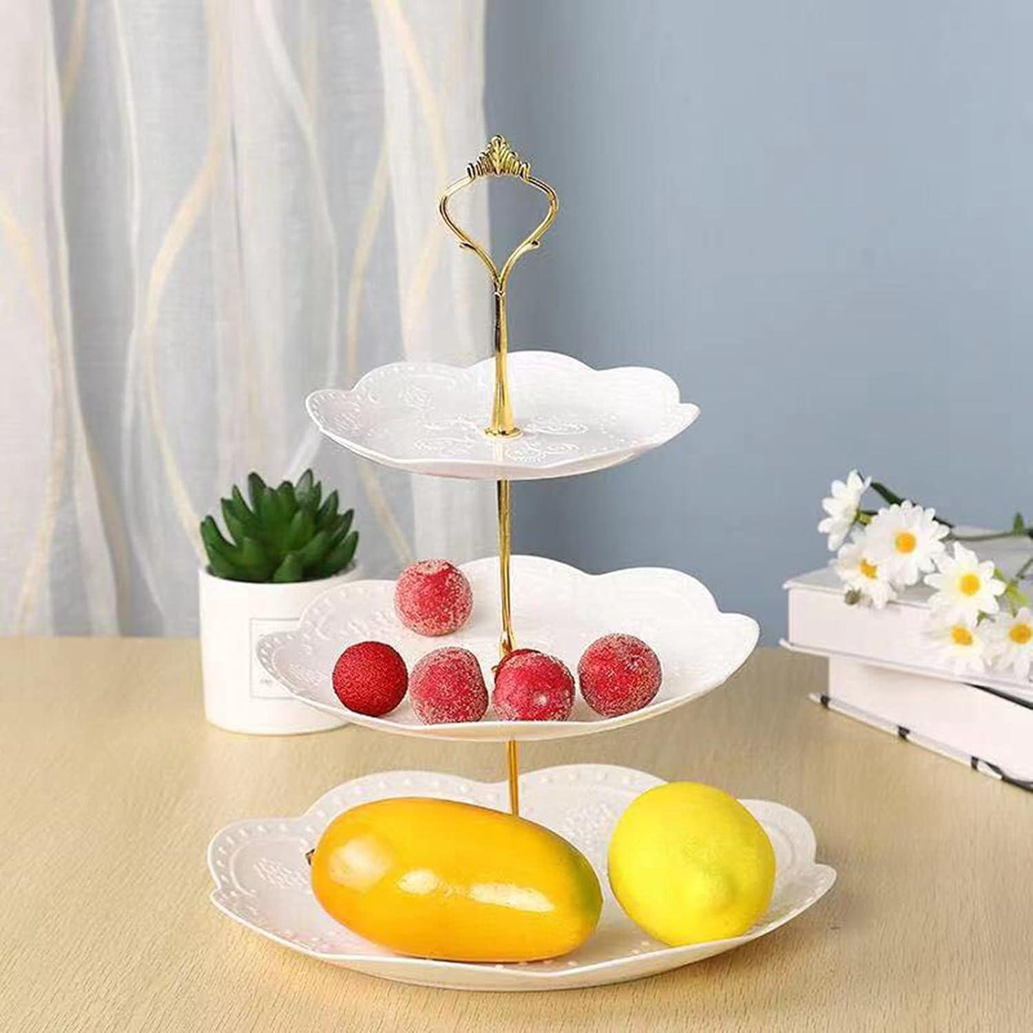 Dessertständer Kunststoff 3 Ebenen Cupcake Süßigkeiten Hochzeit Geburtstag Tischdekoration