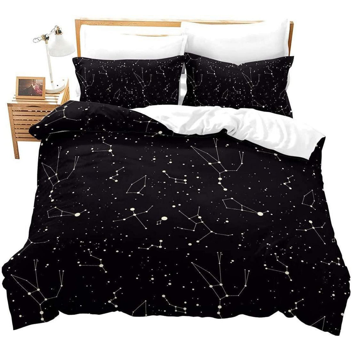 Kinder Bettwäsche Set Galaxie Konstellation 155x220cm