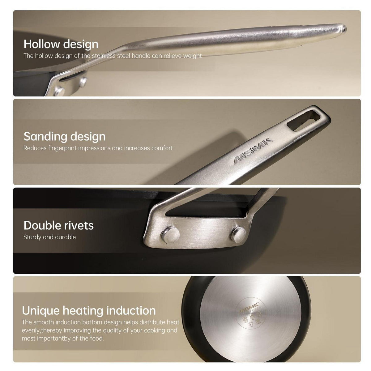 Antihaft Bratpfannenset 20cm + 26cm – Induktionsgeeignet & Ofenfest