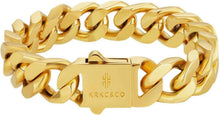 Cuban Armband 18K Gold Panzerkette Edelstahl Hip Hop Männer Golden