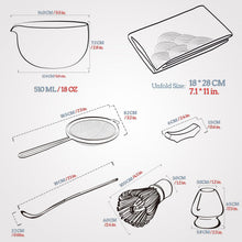 Japanisches Matcha-Tee-Set 7-teilig Bambus & Keramik