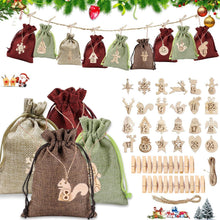 Adventskalender zum Befüllen mit Holzanhängern und Clips