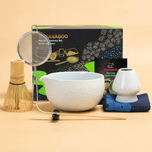 Matcha-Tee-Set 7-teilig Bambus Keramik-Zubehör Cremig621