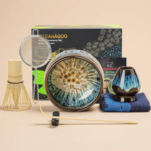 Matcha-Tee-Set mit Bambusbesen und Schale - 7-teiliges Ceremonialset