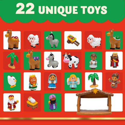 JOYIN 24-teiliger Weihnachts-Adventskalender 2024, Krippen