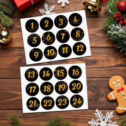 HAUSPROFI Adventskalender Kraftpapiertüten mit Zahlen zum