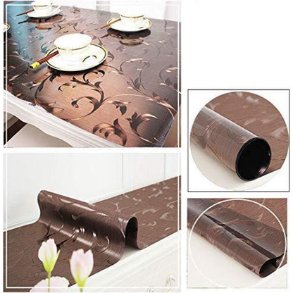 PVC Tischdecke wasserdicht braun 85x180cm - Tischfolie & Tischschutz
