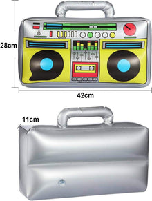 Hip Hop Kostüm Kit 80er 90er Rapper Outfits Zubehör Boombox