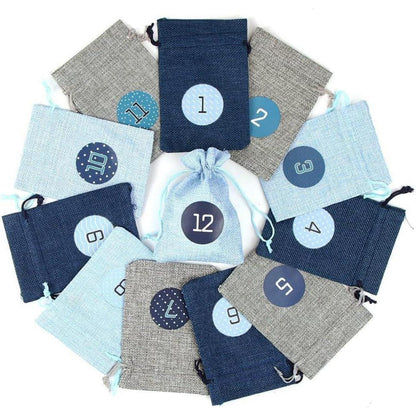 Sprinlot Adventskalender 24 Weihnachtskalender Stoffbeutel