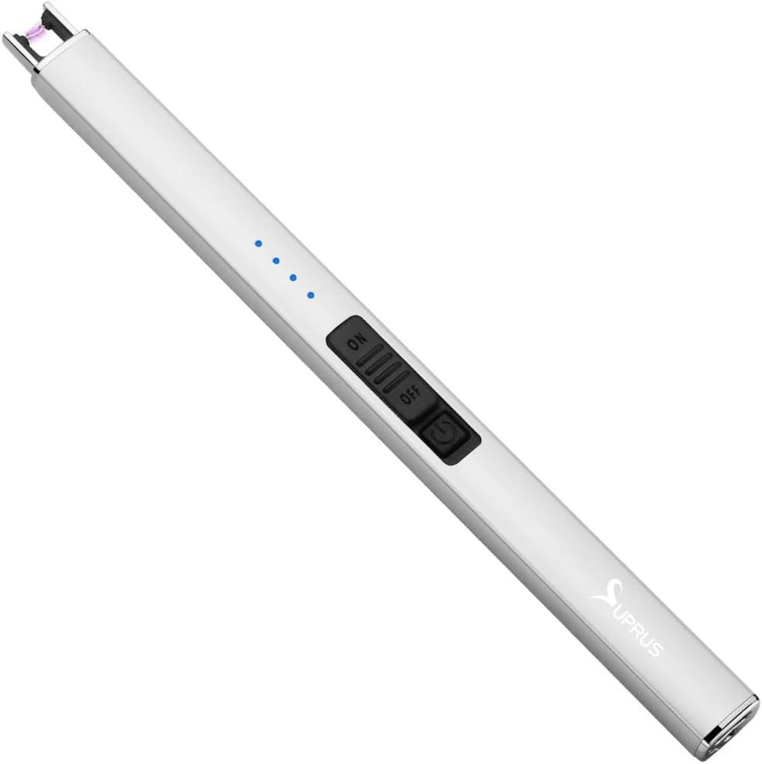 Elektrisches Feuerzeug USB Wiederaufladbar Lichtbogen Silber