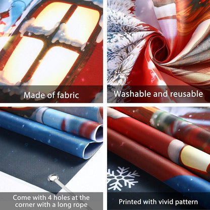 Weihnachts Türbanner Frohe Weihnachten 180x90cm Polyester