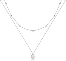 Layered Kette Silber Rosegold Gold Plättchen Doppel Multilayer